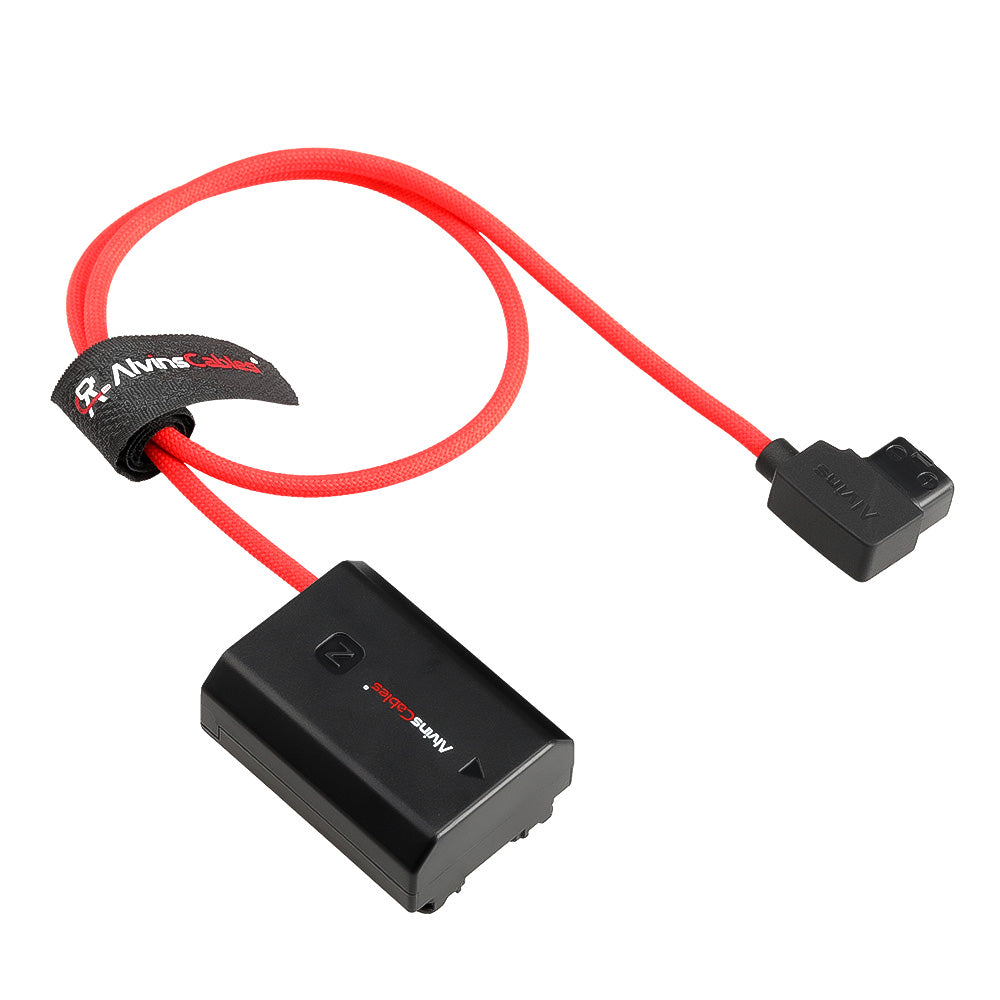 Alvin's Cables NP-FZ100 Dummy Battery to D-TAP Braided Cable, 60cm, Black
