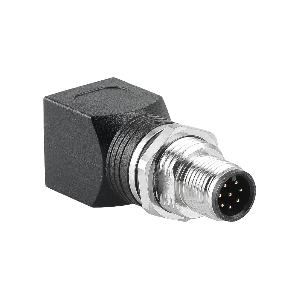 Alvin's Cables M12 A-Code 8-Pin to RJ45 Adapter Cat6a IP68 Waterproof Shielded, M12 Male to RJ45 Female Industrial Ethernet Connector for Cognex Keyence GigE Vision Basler AVT Sony CCD Cameras