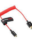 Alvin's Cables 8K 2.1 Micro HDMI to HDMI Ultra-Thin Braided Coiled Cable for Nikon ZR| Sony A7RIII A7II A7M3| Canon R5 M6| Atomos Ninja V, 8K@60Hz 4K@120Hz High-Speed HDMI Cable for FUJIFILM X-T4 X-T3