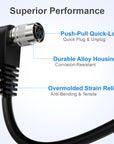 Alvin's Cables HR10A-7P-6S Hirose 6 Pin Female to Open End Power I/O Cable for Sony CCD, Basler, Keyence, Cognex, Baumer, Hikvision Industrial Camera, High Flex Shielded A-Type