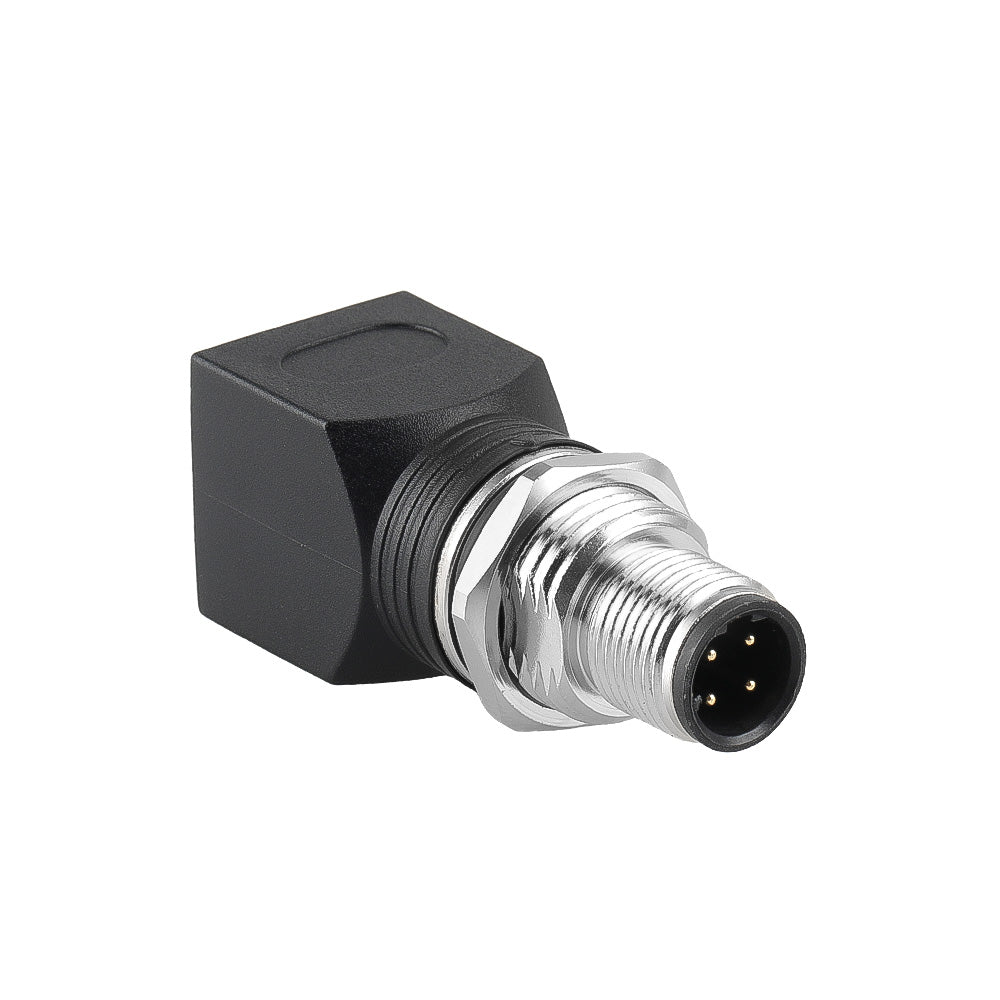 Alvin's Cables M12 D-Code 4-Pin to RJ45 Adapter Cat6a IP68 Waterproof Shielded, M12 Male to RJ45 Female Industrial Ethernet Connector for Cognex Keyence Omron Siemens Sick Baumer Datalogic