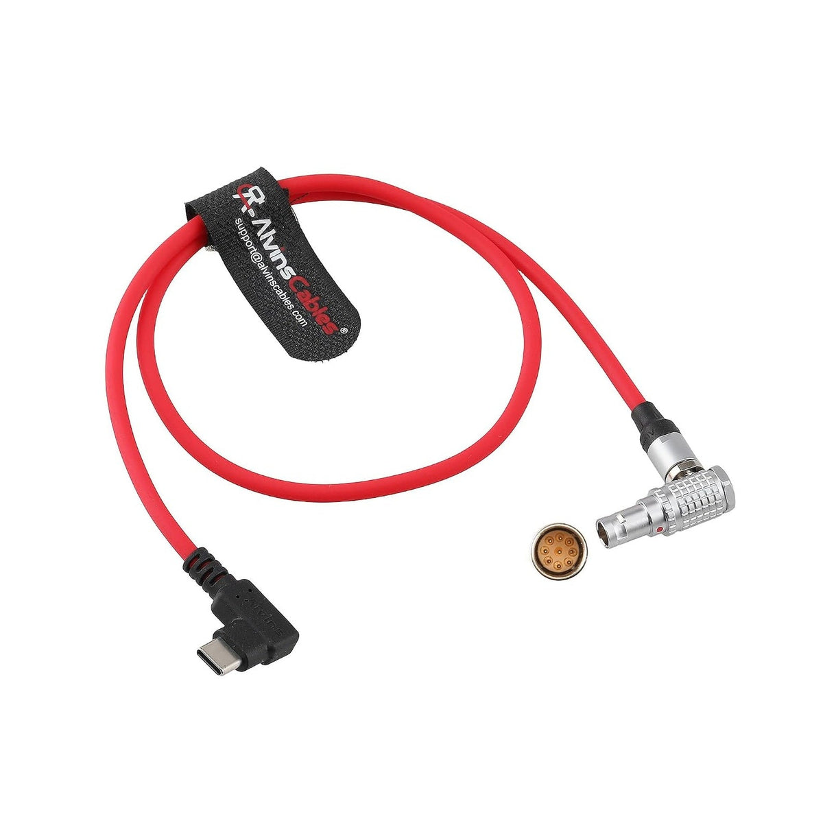 Alvin's Cables Record Control Cable for DJI Focus Pro &amp; Pixboom Spark, USB-C to Right Angle EXT 9 Pin Camera Control Cable, Ultra-Soft 50cm|19.7in