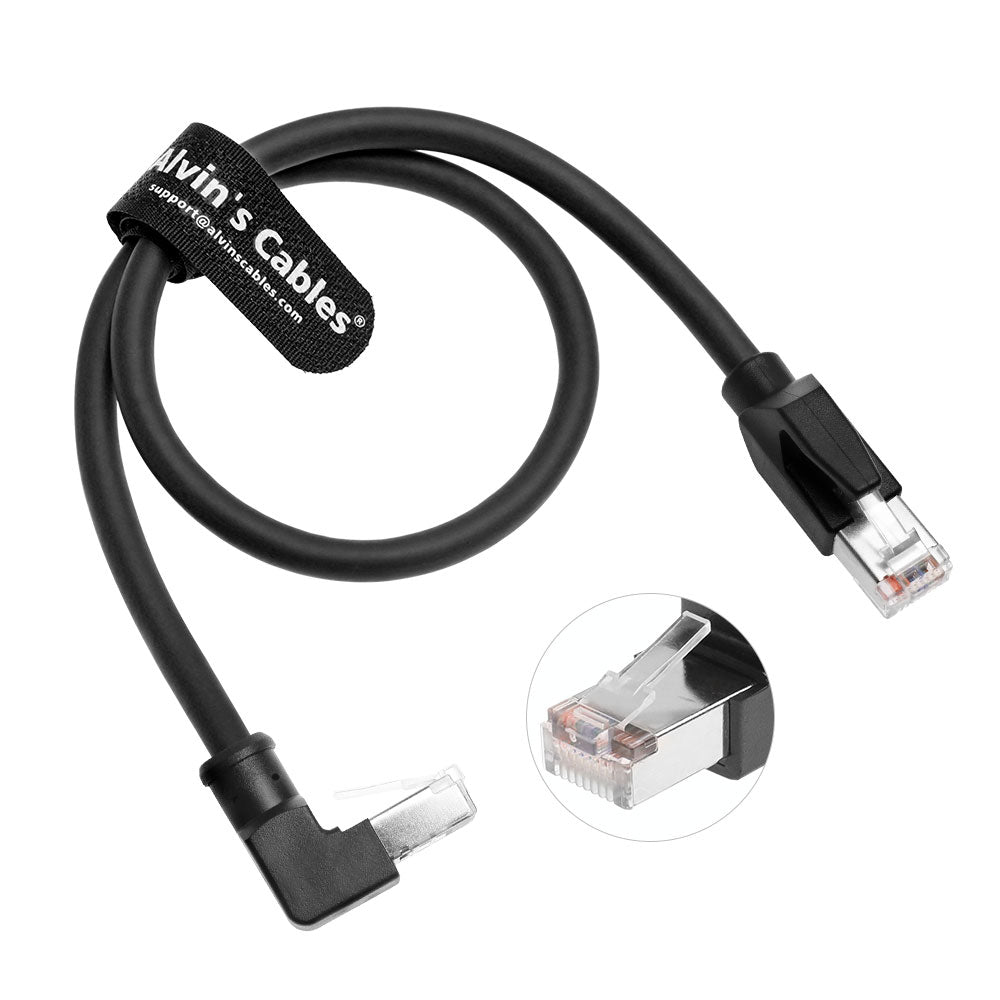 Alvin's Cables RJ45 Ethernet Cable, Up-Angle Cat6a Shielded Industrial Profinet Ethernet Cable High-Flex Drag-Chain High-Speed Gold-Plated Connectors for PLC, Robotics &amp; Motion Control 6.6ft/2m