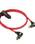 Alvin's Cables Locking USB-C to USB-C Power Cable Ultra-Flexible for Blackmagic Pyxis Monitor,URSA Cine EVF, USB-C 3.2 10Gbps Data Transfer Cable for Blackmagic Micro Studio 4K G2, Red