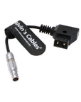 Power-Cable for Teradek|ARRI 2-Pin-Male to Reverse D-Tap Flexible Braided Cable 7CM Alvin's Cables
