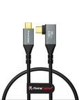 USB-C Cable, USB3.2 Gen 2x2 20Gbps Data Cable, 240W PD 3.1 Charging, 4K@60Hz Video, [Ultra-Soft] Right-Angled USB-C to USB-C Cable for BMPCC, Canon R5/R6, Sony FX3/A7C, ZCAM, Monitor, Dock, SSD, 30cm