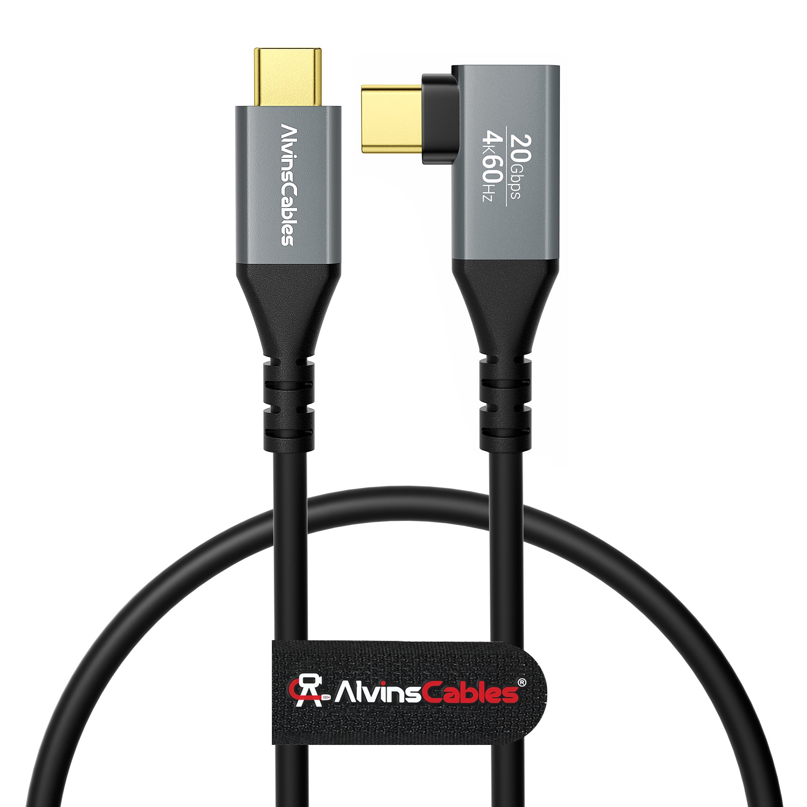 USB-C Cable, USB3.2 Gen 2x2 20Gbps Data Cable, 240W PD 3.1 Charging, 4K@60Hz Video, [Ultra-Soft] Right-Angled USB-C to USB-C Cable for BMPCC, Canon R5/R6, Sony FX3/A7C, ZCAM, Monitor, Dock, SSD, 30cm