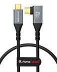 USB-C Cable, USB3.2 Gen 2x2 20Gbps Data Cable, 240W PD 3.1 Charging, 4K@60Hz Video, [Ultra-Soft] Right-Angled USB-C to USB-C Cable for BMPCC, Canon R5/R6, Sony FX3/A7C, ZCAM, Monitor, Dock, SSD, 30cm