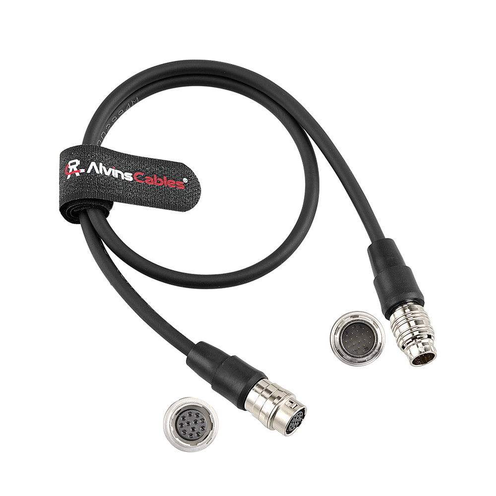 Alvin's Cables Hirose 20 Pin Male to Hirose 12 Pin Female Servo Zoom Control Cable for Canon Servo Lenses, for Fujinon Zoom Controllers, 50CM/20Inches