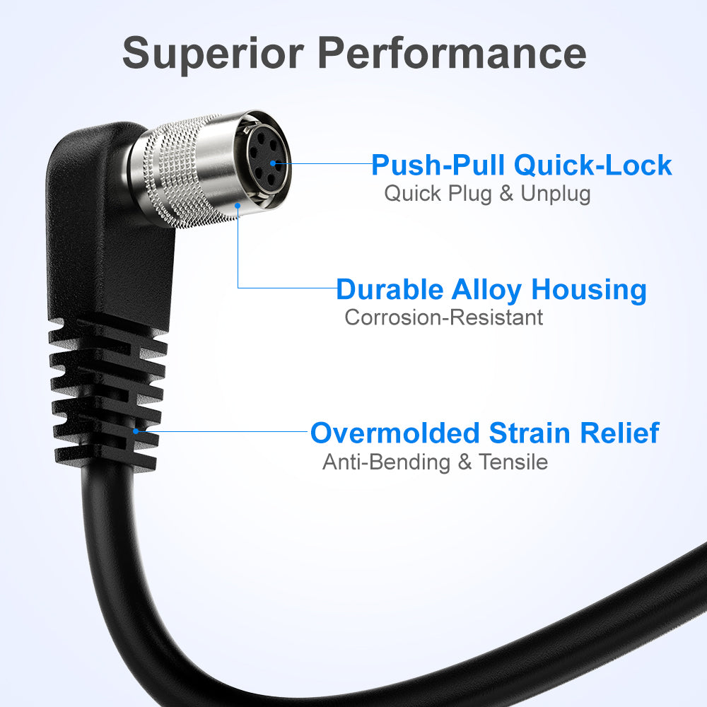 Alvin’s Cable Hirose 6 Pin Female HR10A-7P-6S to Flying Lead Power I/O Cable for Basler GIGE AVT for Sony CCD Camera