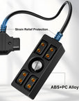 Alvin's Cables D-tap Splitter Cable Dtap Male to 4 Port D Tap Female Splitter Hub Power Cable for ARRI RED Teradek SmallHD SmallRig V-Mount|Gold-Mount Battery 40cm/15.7in