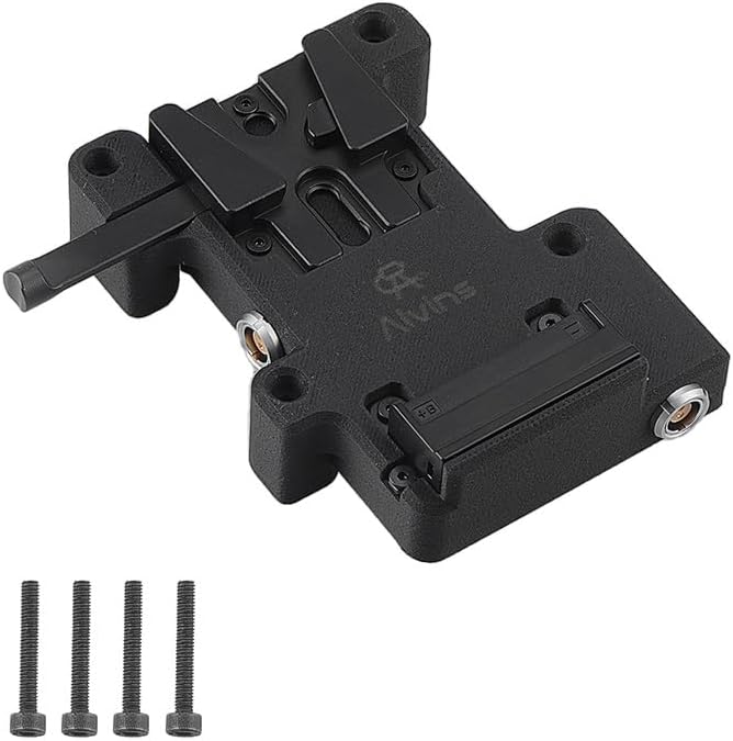 Alvin’s Cables V-Mount Battery Plate for SmallHD Ultra 5 &amp; Ultra 7 &amp; Ultra 10, Direct Contact Power Supply with 1 x D-Tap &amp; 2 x 0B 2 Pin Outputs