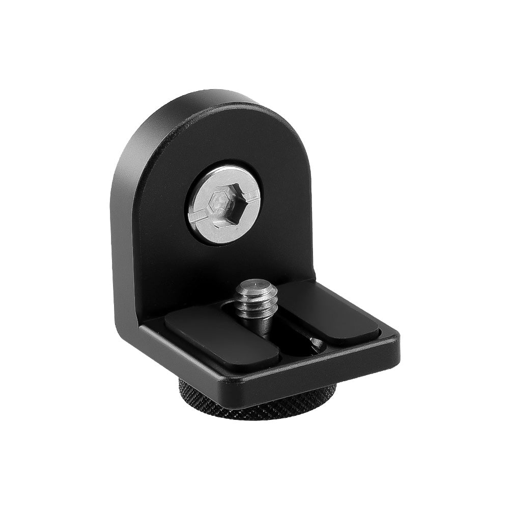 Alvin's Cables Right-Angle Camera Mounting Bracket, L-Shaped Accessory Mount with 1/4"-20 to 3/8"-16 Threads, ARRI-Style Locating Pins for Camera Cage, Cheese Plate, Wireless Transmitter