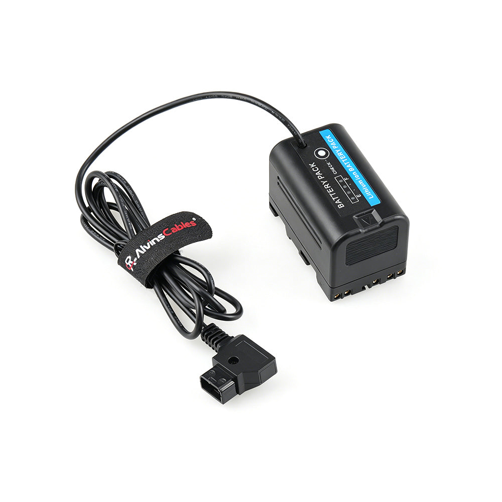 Alvin's Cables BP-U30 Dummy Battery to D-Tap Power Cable for Blackmagic Pyxis 6K/12K, Sony PXW-Z200 &amp; HXR-NX800 Camcorders, Fully Decoded Power Cord 3.9Ft
