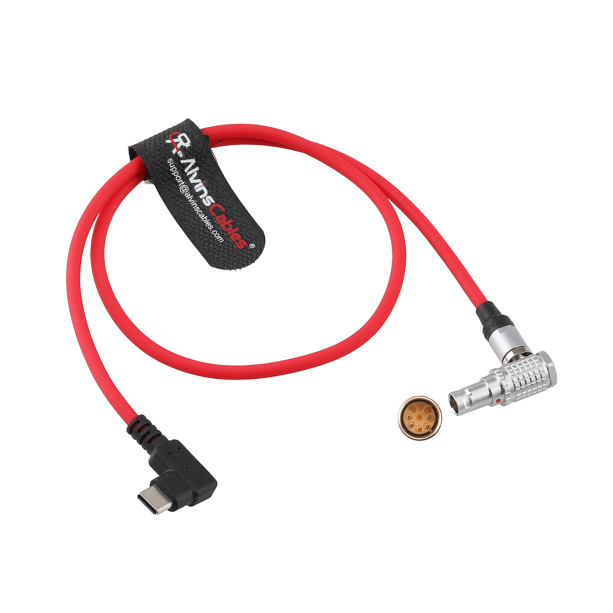 Alvin's Cables Record Control Cable for DJI Focus Pro &amp; Pixboom Spark, USB-C to Right Angle EXT 9 Pin Camera Control Cable, Ultra-Soft 50cm|19.7in