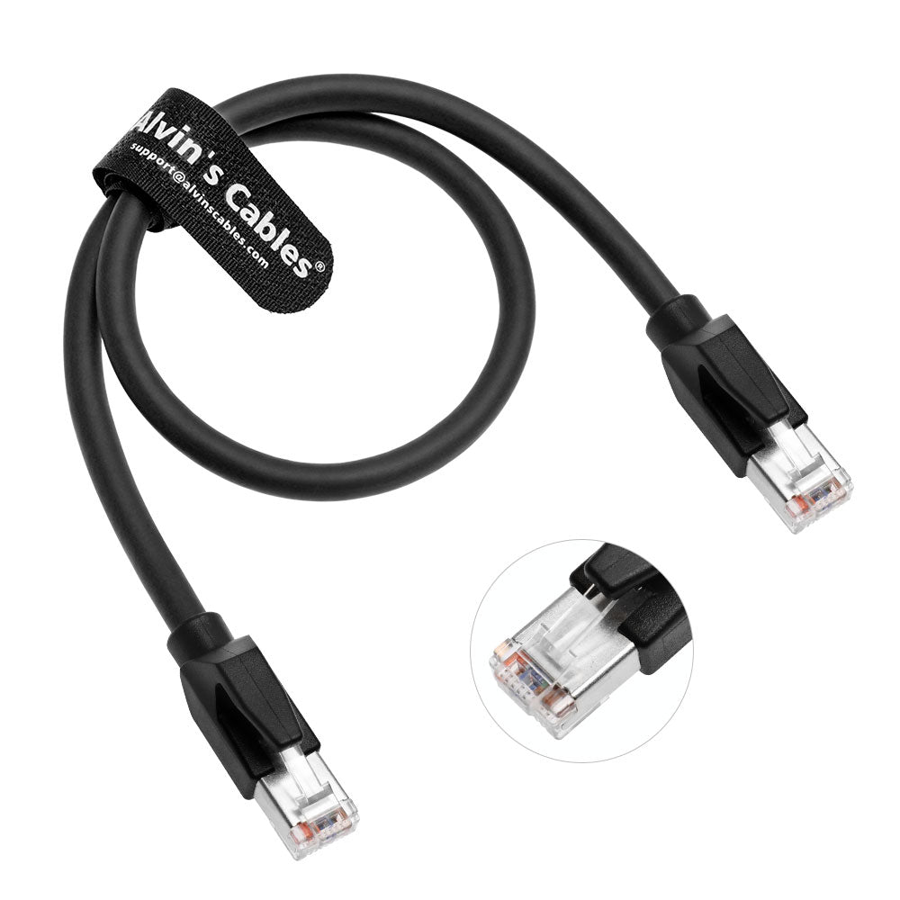 Alvin's Cables RJ45 Ethernet Cable, Cat6a Shielded Industrial Profinet Ethernet Cable High-Flex Drag-Chain High-Speed Gold-Plated Connectors for PLC, Robotics &amp; Motion Control 1ft/30cm