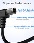 Alvin's Cables HR10A-7P-6S Hirose 6 Pin Female to Open End Power I/O Cable for Sony CCD, Basler, Keyence, Cognex, Baumer, Hikvision Industrial Camera, High Flex Shielded C-Type