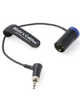 Low-Profile Audio-Cable for Sennheiser-EK-2000 XLR 3-Pin Male to Locking-3.5mm-TRS Right-angle Balanced Cable for Sound Devices 633 688 Zaxcom Zoom Alvin's Cables, Blue
