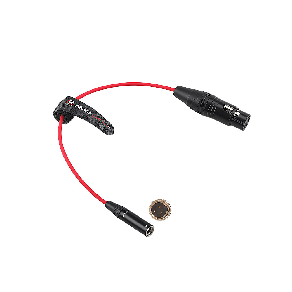 Alvin's Cables Mini XLR 3 Pin Male to XLR 3 Pin Female Audio Cable for Blackmagic Pocket Cinema Camera BMPCC 4K/6K, Video Assist 4K, Sharp 8K Cam, Ultra Soft