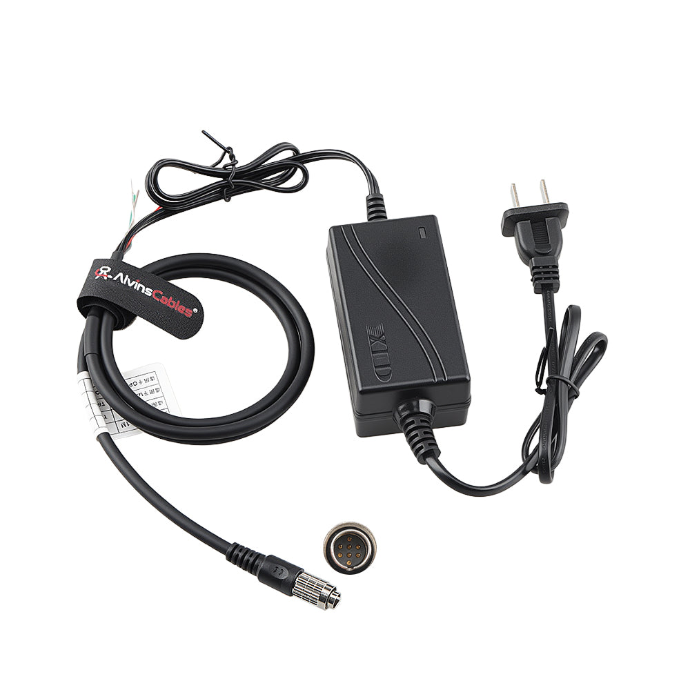 Alvin's Cables Industrial Camera IO Trigger Cable + HR25-7TP-8P Hirose 8 Pin Female Power Adapter for MindVision AVT PointGrey Basler Sony CCD GigE Camera 12V 2A (1Meter / 3.3 FT)