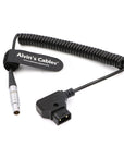 Alvin's Cables 7 Pin Male to D-tap Coiled Power Cable for ARRI cforce RF motor| cmotion cPRO motor| camin CAM