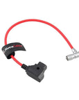Alvin's Cables D-Tap to BMPCC 6K 4K Power Cable, Right Angle Weipu 2-Pin Female to D-Tap Male, Braided Ultra Flexible Cable for Blackmagic Pocket Cinema Camera 4K/6K/6K Pro, V-Mount, Red