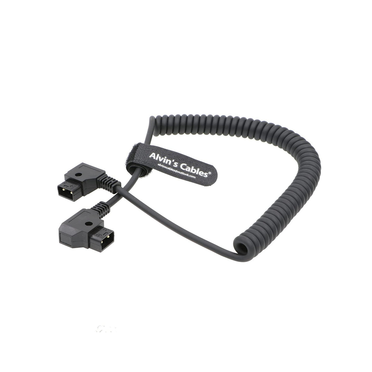 Alvin’s Cables D-Tap Male to Dtap Male Coiled Extension Cable for DSLR Rig Battery