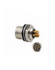 Alvins HR25-7TR-8P Hirose 8 Pin Male Circular Receptacle, Solder Cup Panel Mount Connector, Metal Threaded Locking for Industrial & Camera Equipment