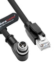 Alvin's Cables M12 X-Code 8 Pin Male to RJ45 Ethernet Cable for Cognex Kence Camera, High-Flex Cat6a Cable for Industrial Automation, Fieldbus Module, Robotics, Right Angle 98.4ft/30m