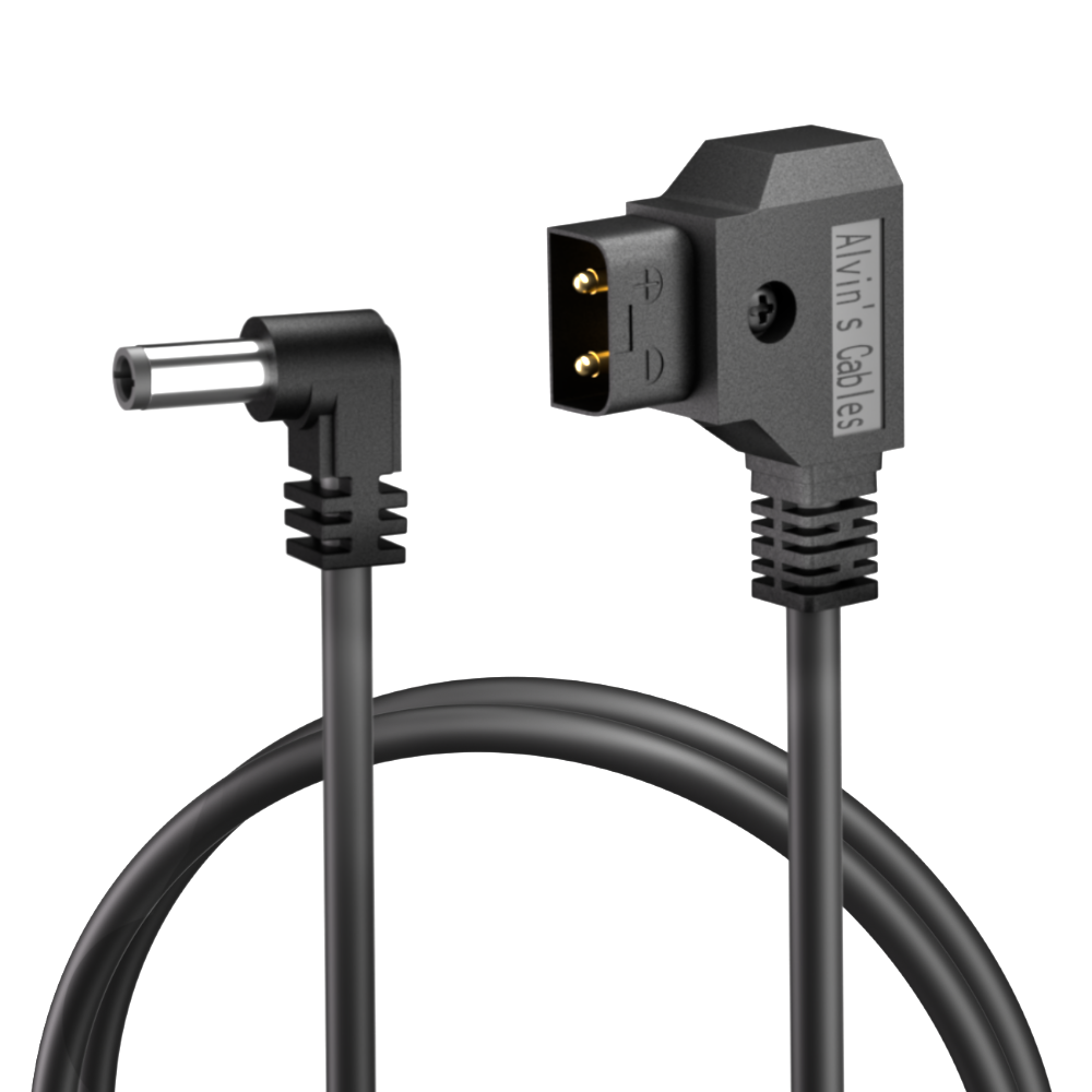 Alvin&#39;s Cables AlvinTap Protective DTap to 2.1 DC 12v Right Angle Cable for KiPRO LCD Monitors 60CM
