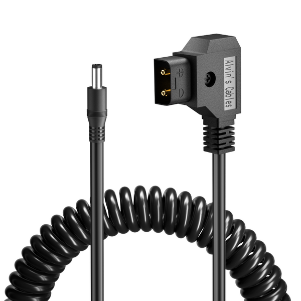 Alvin's Cables Anton Bauer Power Tap D Tap to 2.1 DC 12v Spring Cable for KiPRO LCD Monitors