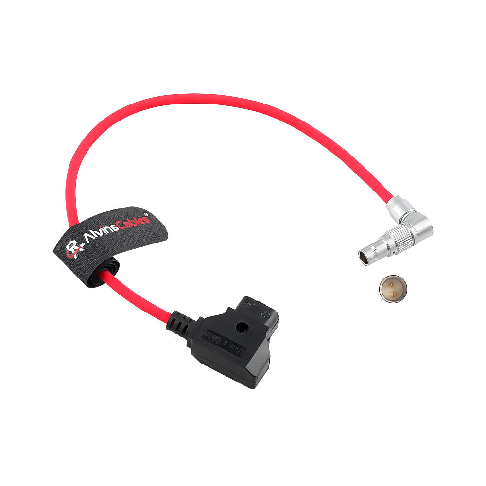 Alvin's Cables Rotatable Right Angle 2 Pin to D-tap Power Cable for Z CAM E2 S6/F6 Adjustable 90 Degrees 2 Pin, Ultra Soft 30cm|12inches