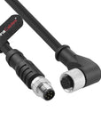 Alvin's Cables Livox Mid-360 LiDAR to Unitree Go2 Robot Dog Cable, Right-Angle M12 A-Code 12-Pin Female to M8 6-Pin Male, LiDAR Power & Data Cord for Robotics, 3D Sensing Applications, 10cm / 3.93in