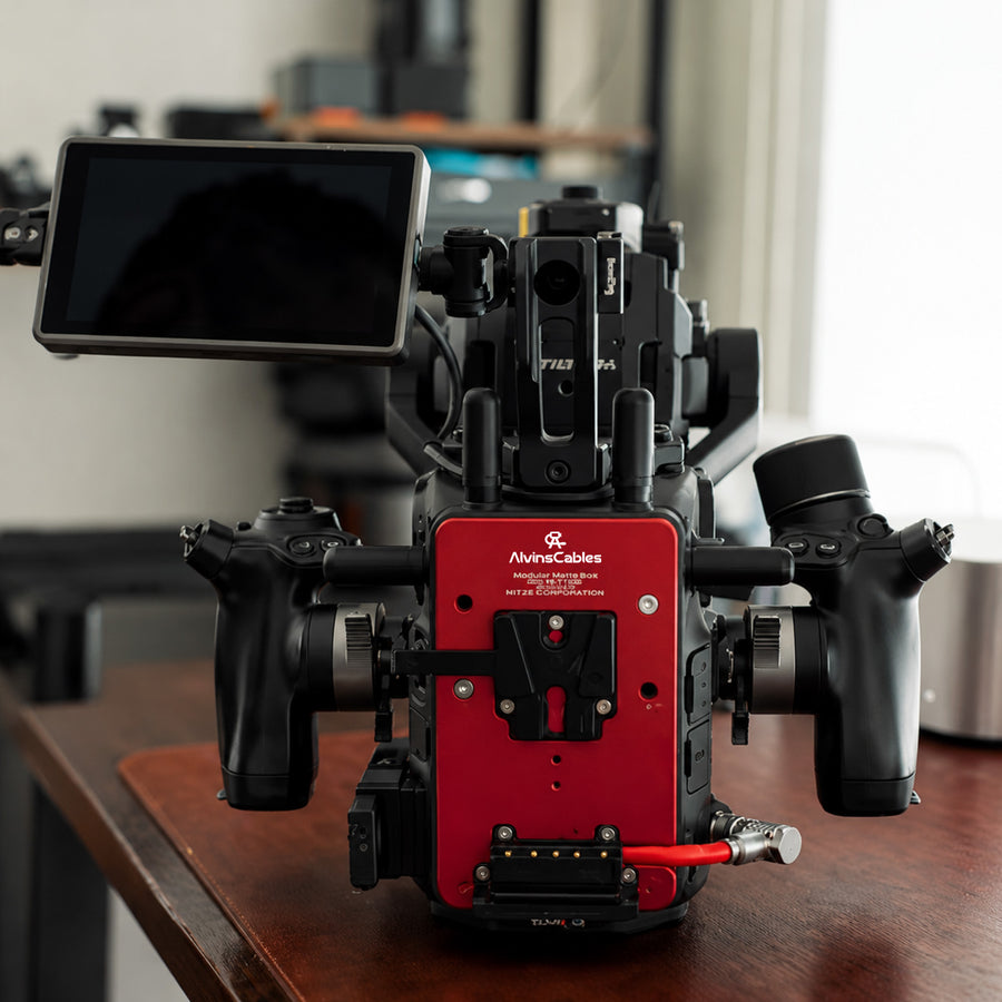 Alvins V Mount Battery Plate for DJI Ronin 4D, V Mount Plate with 6-pin 1B DC-in Out Put Battery Mounts Plate for Ronin 4D