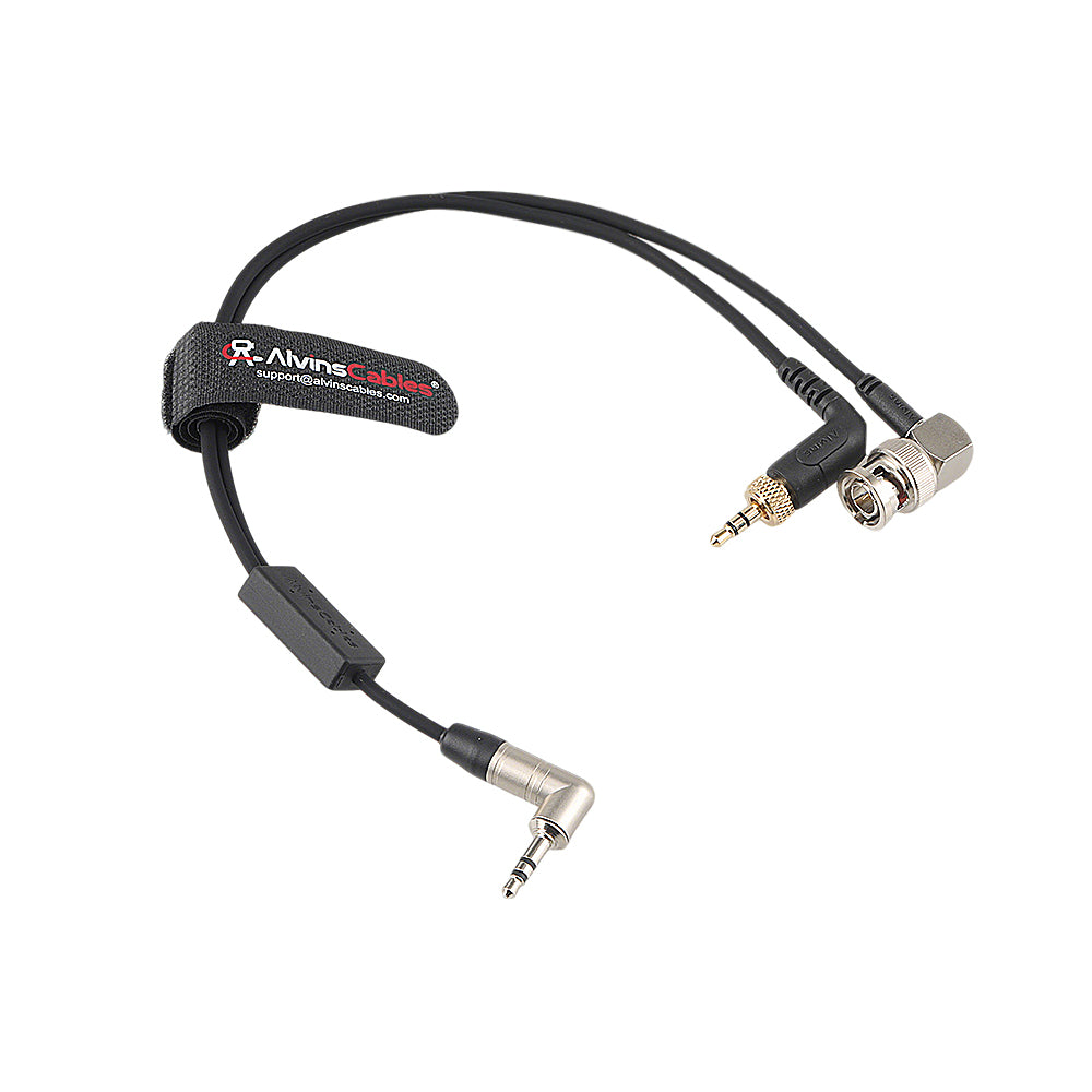 Alvin's Cables Tentacle Sync Timecode Y-Cable, 3.5mm TRS to BNC &amp; Locking 3.5mm TRS Timecode Cable for Sony FX6 FX9 F55, Rode Wireless Receiver &amp; Camera Timecode Sync, Ultra-Soft Cable 10 inches|25cm