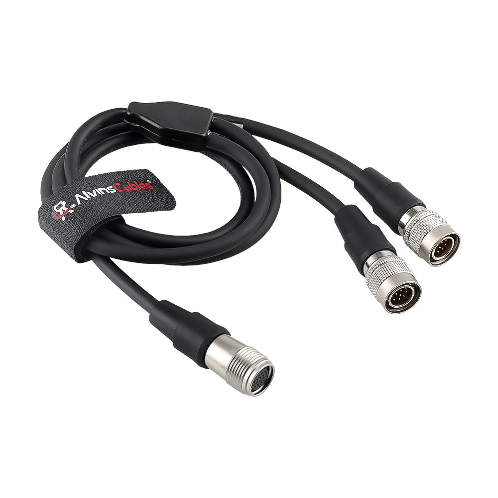 Alvin’s Cables Hirose 20-Pin to Dual 12-Pin Zoom Focus Control Y Cable for Canon CN-E Servo Lenses to ZSG-C10 FPD-400D ZSD-300D Zoom Focus Controllers 60cm 2ft