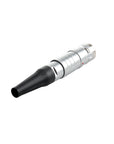 Alvins FGG.2K 4 Pin Male Plug, 2K Series Circular Connector, Waterproof IP66~IP68, EMI Shielded, Push-Pull Self-Locking with Protective Sleeve for Industrial & Camera Equipment, 2pcs
