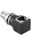 Alvin's Cables M12 A-Code 8-Pin to RJ45 Adapter Cat6a IP68 Waterproof Shielded, M12 Male to RJ45 Female Industrial Ethernet Connector for Cognex Keyence GigE Vision Basler AVT Sony CCD Cameras