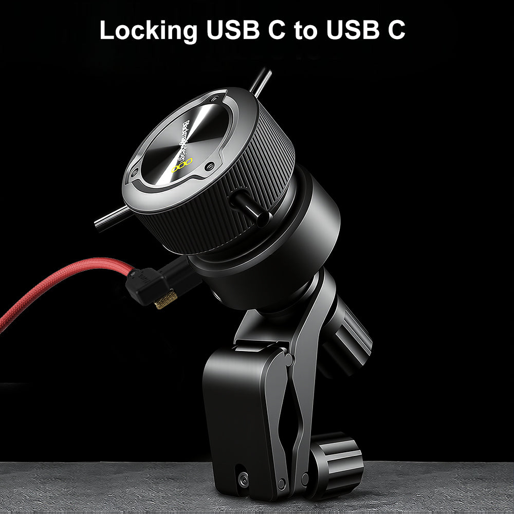 Alvin's Cables Locking USB-C to USB-C Power Cable Ultra-Flexible for Blackmagic Pyxis Monitor,URSA Cine EVF, USB-C 3.2 10Gbps Data Transfer Cable for Blackmagic Micro Studio 4K G2, Red