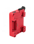 Alvin’s Cables Gold Mount Battery Plate Compatible with SmallHD Ultra 5 & Ultra 7, Direct Contact Power Supply with 1 x D-Tap & 2 x 0B 2 Pin Outputs, G-Mount System, Red