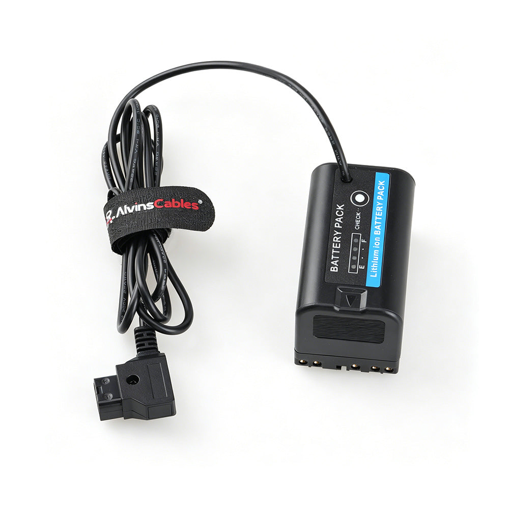 Alvin's Cables BP-U30 Dummy Battery to D-Tap Power Cable for Blackmagic Pyxis 6K/12K, Sony PXW-Z200 &amp; HXR-NX800 Camcorders, Fully Decoded Power Cord 3.9Ft