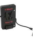 Alvin's Cables V Mount Battery Plate for DJI Ronin 4D, V-Mount Power Plate with D-Tap & 0B 2-Pin Outputs, Straight / Rotatable Right Angle 1B 6-Pin Power Cable, Red / Black