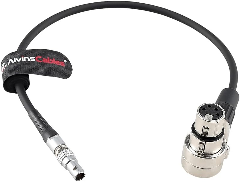 Alvin's Cables 26V Power Cable for Sony Venice Camera from MotoCrane Titan LT, 4-Pin to XLR 4-Pin Female Right-Angle Camera Power Cable 30cm|12inches