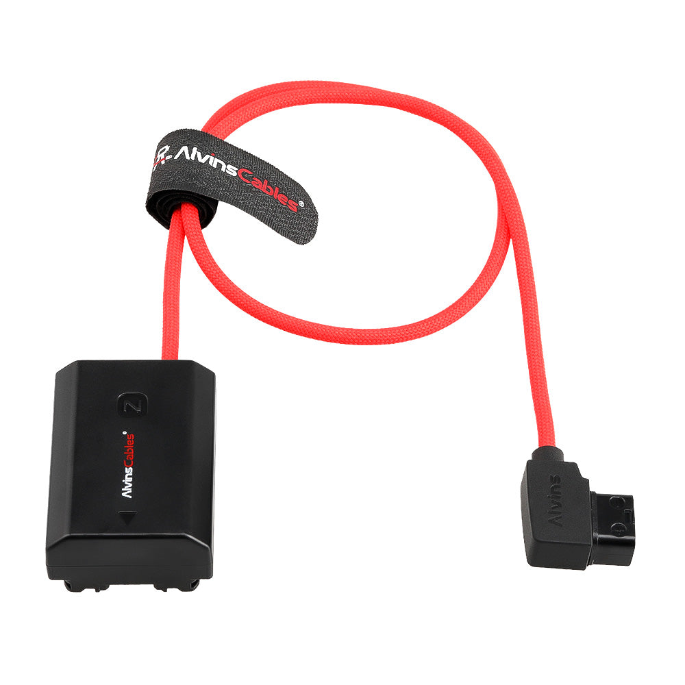 Alvin's Cables NP-FZ100 Dummy Battery to D-TAP Braided Cable, 60cm, Black