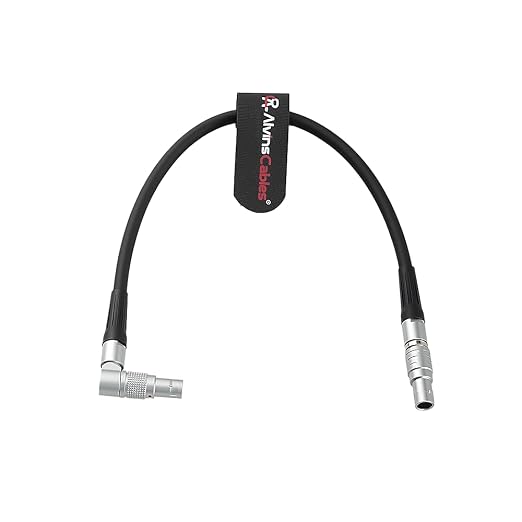 Alvin’s Cables Control Cable for Arri RIA-1 to Ward's Sniper Mark 3 III Rangerfinder Monitor, Compatible with K2.0036186 KK.0039980, 4 Pin Right Angle Rotatable to Straight Data Cable, 30cm|11.8in