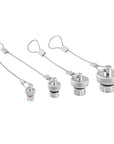 Alvin‘s Cables Dust Cap for LEMO Push-Pull Connectors, FGG 00B/0B/1B/2B Male Plug Pin Protector Cover with Stainless Steel Tether, IP68 Metal Cap for Machine Vision & Industrial Cameras, 1 Set