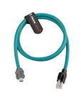 Alvin's Cables IX Industrial to RJ45 Cat6A Ethernet Cable, IX30G-A-10S-CV(7.0) A Key to RJ45 Male, High Flex Drag-Chain Cable for PLC Machine Vision Industrial Automation Sensor PoE（Green）