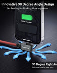 Coiled USB-C Cable, USB 3.2 Gen 2x2 20Gbps, 240W PD 3.1 Charging, 4K@60Hz Video, Right Angled Braided USB-C to USB-C Cable for BMPCC, Canon R5/R6, Sony FX3/A7C, ZCAM, Macbook, iPhone, Dock, SSD, Red