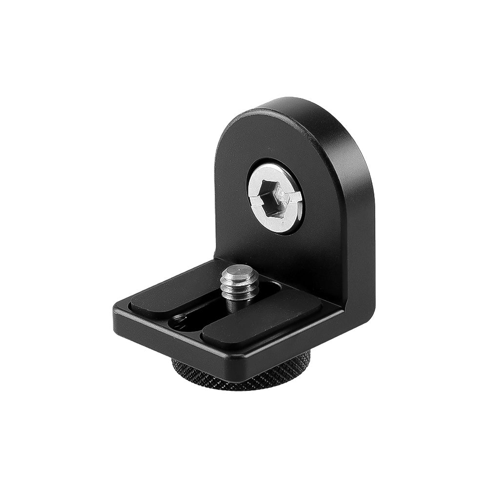 Alvin's Cables Right-Angle Camera Mounting Bracket, L-Shaped Accessory Mount with 1/4"-20 to 3/8"-16 Threads, ARRI-Style Locating Pins for Camera Cage, Cheese Plate, Wireless Transmitter