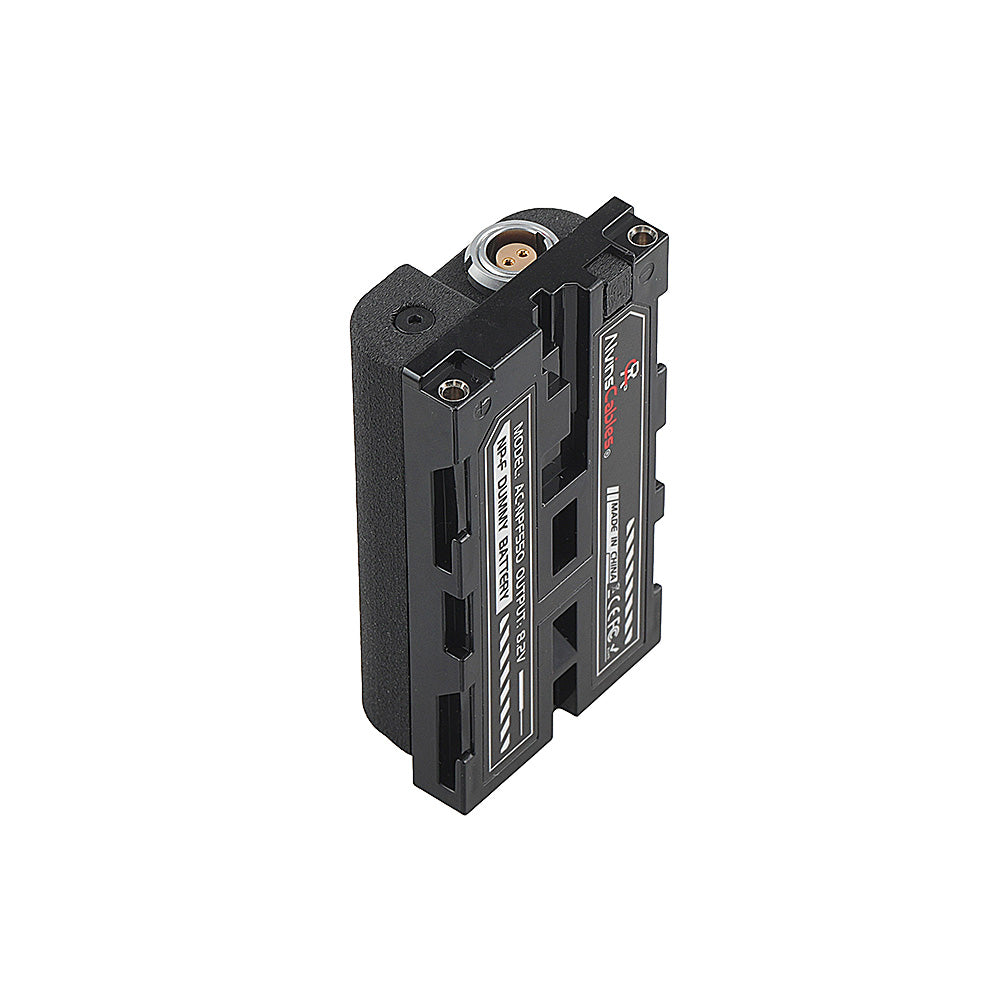 Alvin's Cables NP-F to 0B 2-Pin Adapter, Professional NP-F Dummy Battery Power Adapter for SmallHD, Blackmagic Video Assist, Atomos Camera Monitors, with Dual Interchangeable 2-Pin Ports, Regulated 8.4V Output
